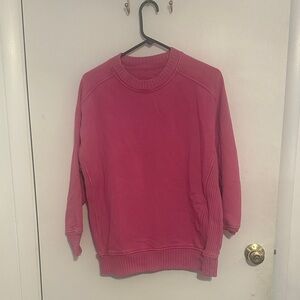 Aerie Hot Pink Crew Neck Sweater